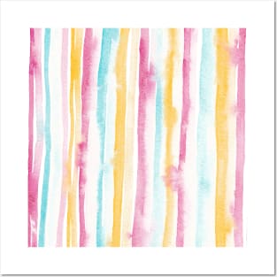 Tropical Stripes Pattern | Summer | Island Paradise | Pastel Posters and Art